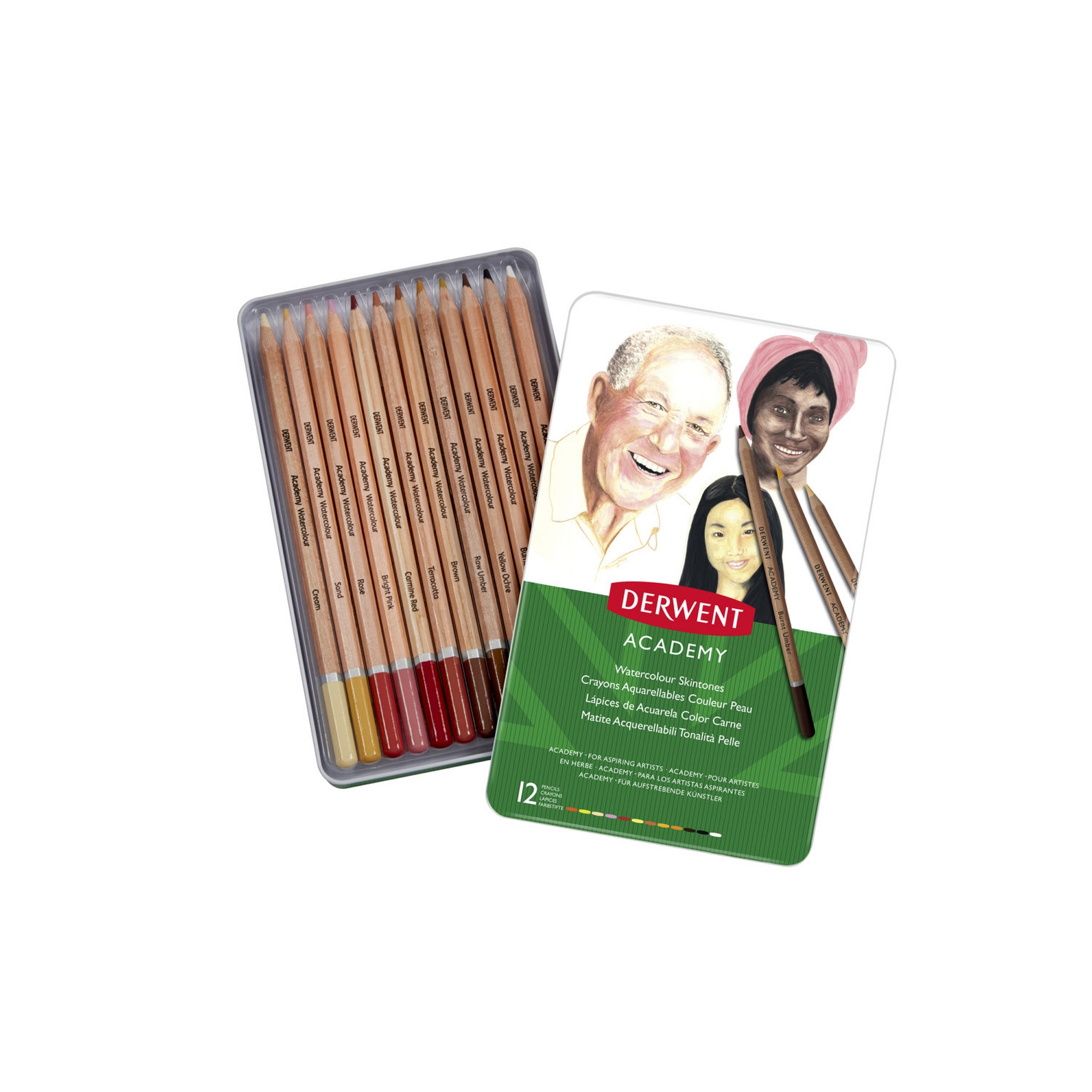 Derwent Academy Watercolour Skintone Pencils